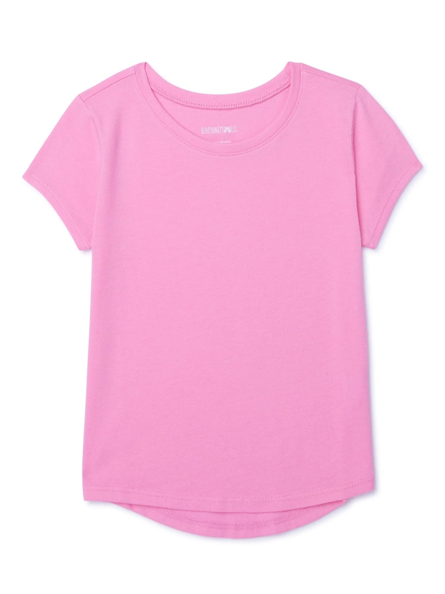 Garanimals Toddler Girl Short Sleeve Solid T-Shirt, Sizes 18M-5T | Walmart (US)