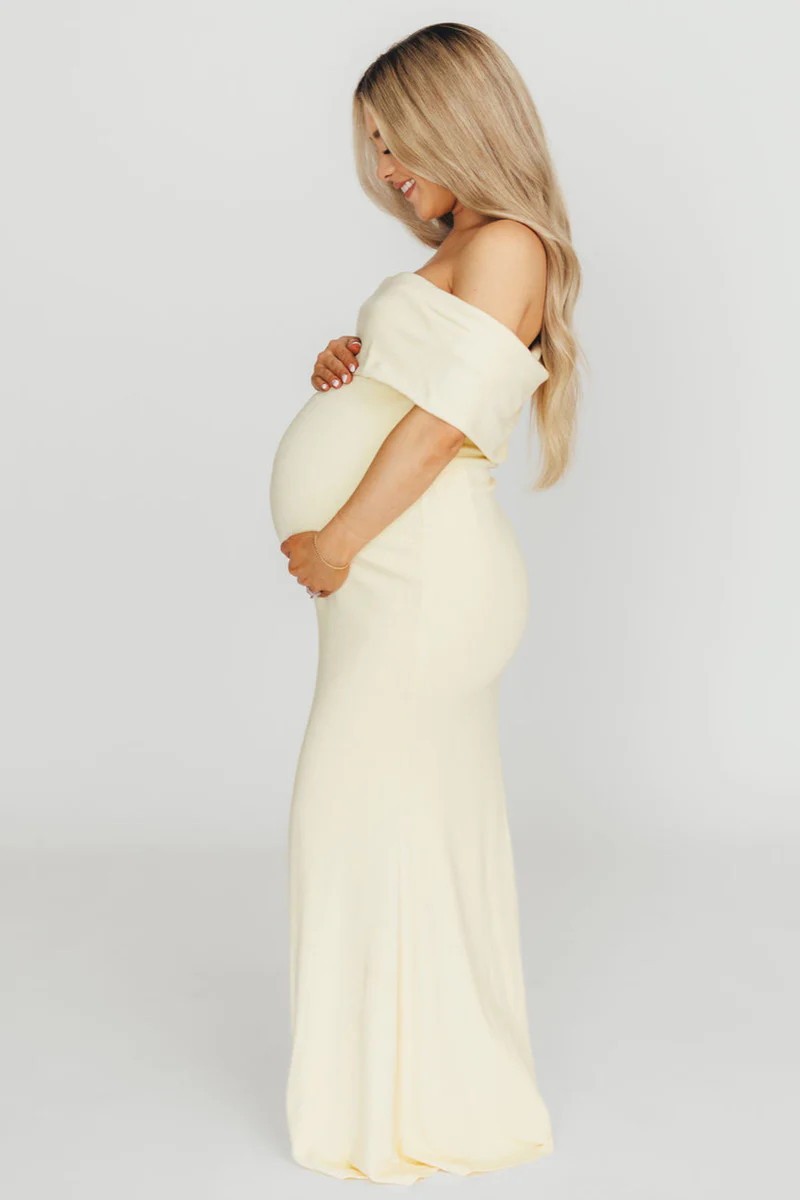 Monroe Maxi Dress in Butter Yellow - Bump-Friendly PRE-ORDER | Worth Collective