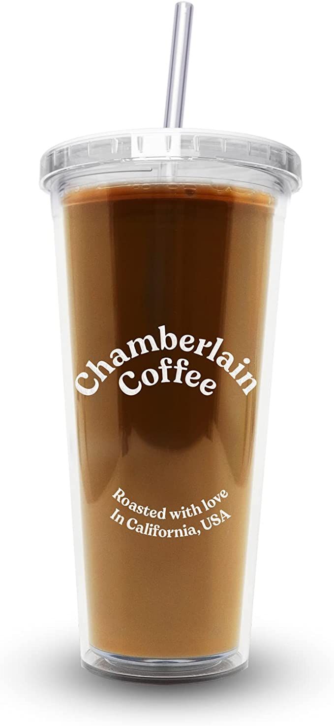 Chamberlain Coffee Transparent Double Wall Insulated Tumbler, Made from 100% Recyclable Plastic f... | Amazon (US)