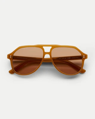 Veronica Beard Sally Aviator Sunglasses Orange Brown | Veronica Beard
