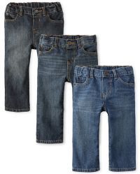 Baby And Toddler Boys Basic Straight Jeans 3-Pack | The Children's Place  - MULTI CLR | The Children's Place
