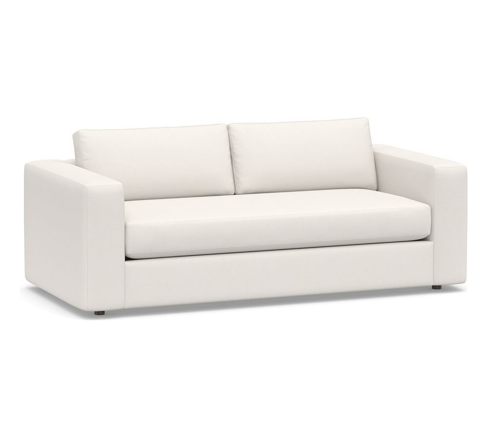 Carmel Square Wide Arm Upholstered Sofa | Pottery Barn (US)