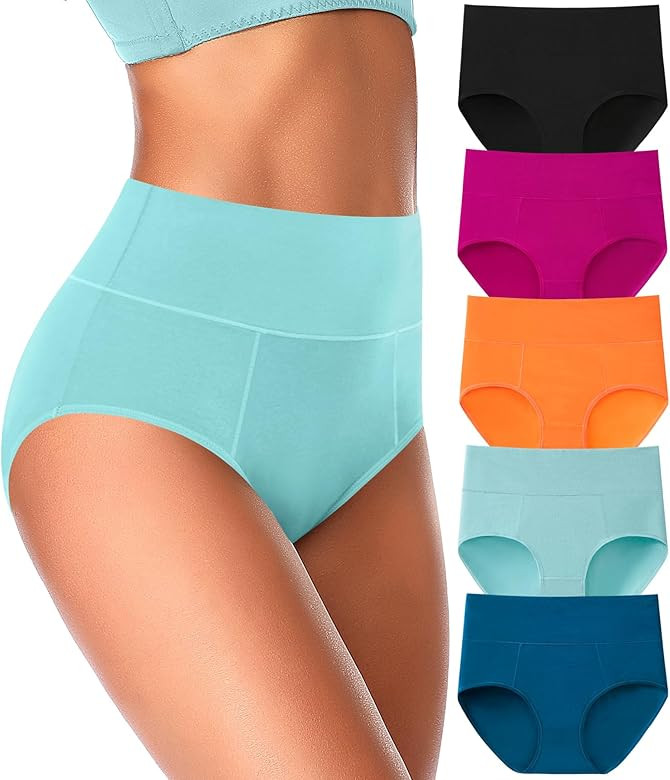 ASIMOON Tummy Control Underwear for Women Cotton High Waisted Plus Size Full Coverage Shaping Pan... | Amazon (US)