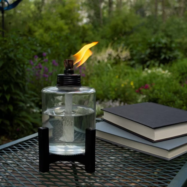 Elevated Tall Glass Tabletop Outdoor Torch - TIKI | Target