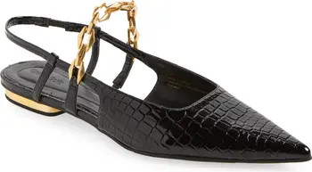 Olympia Snakeskin Embossed Slingback Flat (Women) | Nordstrom