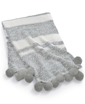 Whim by Martha Stewart Collection Bar Code Gray Throw, Created for Macy's | Amazon (US)
