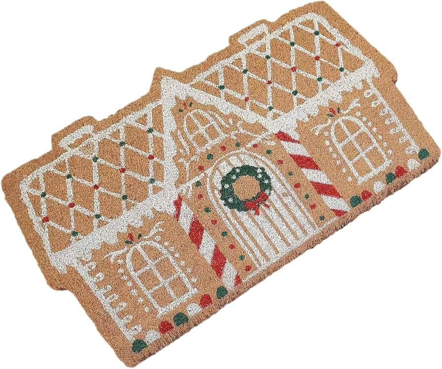 Gingerbread Christmas Decorations Outdoor Fall Front Porch Doormats 19.6 * 31.4IN | Amazon (US)
