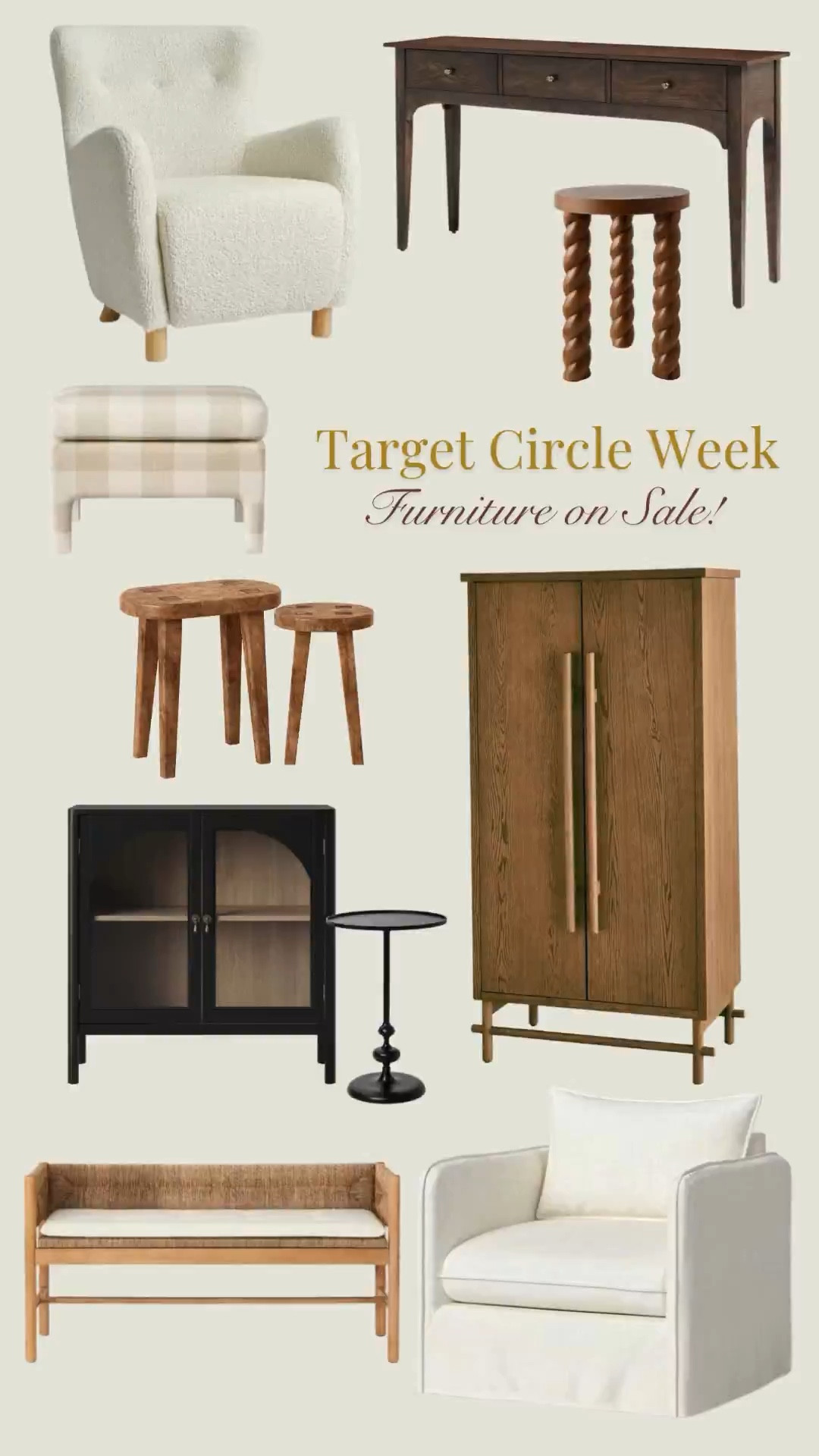 Save up to 40% on select furniture pieces during Target Circle Week! desk, armchair, cabinet, nightstand, side table, accent table, bench, sale, deal 

#LTKHome #LTKSeasonal #LTKSaleAlert