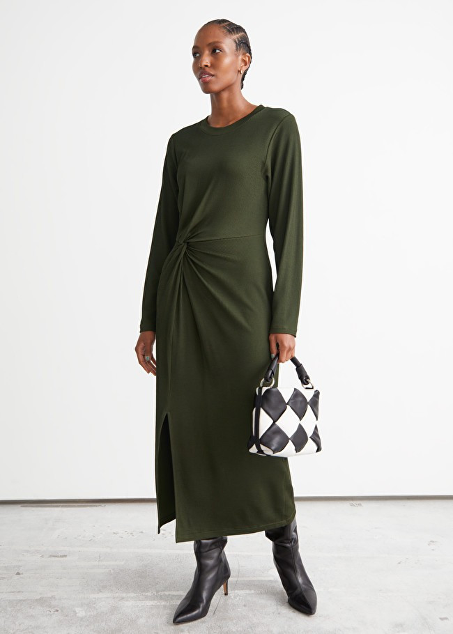 Asymmetric Twist Midi Dress | & Other Stories (EU + UK)