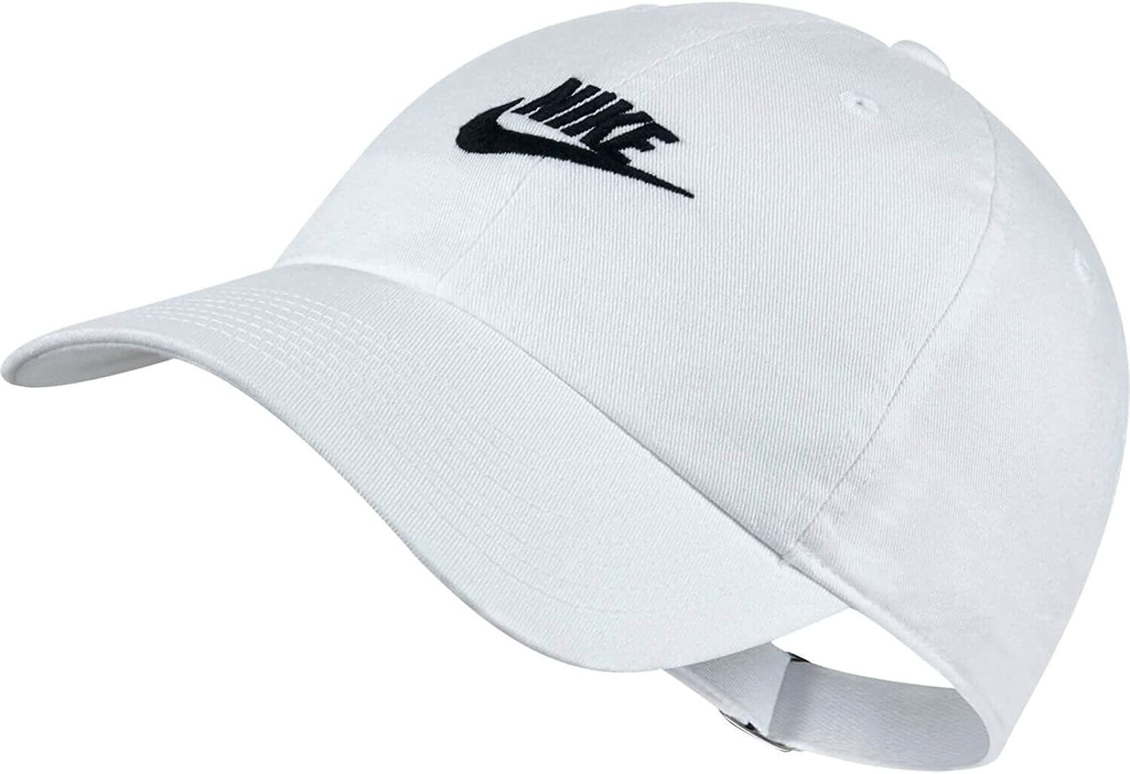 Nike Unisex Heritage 86 Sportswear Futura Twill Hat (One Size, White/Black) | Amazon (US)