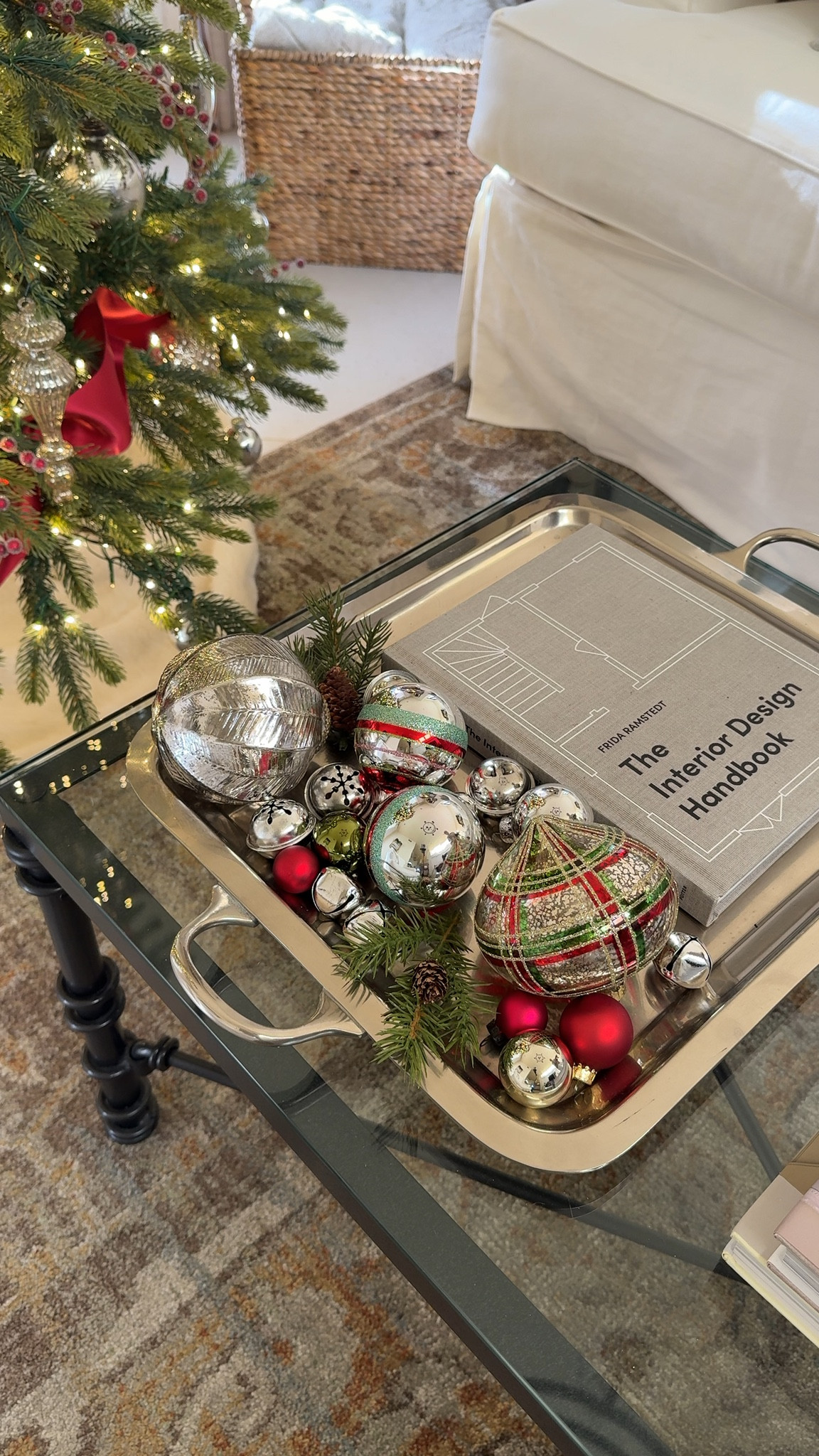 One of my favorite styling pieces, classic silver or stainless tray that works year-round. I use mine for ornaments during the holidays, and I love how it adds shine, keeps everything looking polished, and makes even everyday items like candles or remotes feel intentional. It’s also perfect for hosting and serving when you need it. Linking beautiful similar options!

Silver Plated Tray. Tray with Handles. Stainless Steel Tray. Hosting Essential. Coffee Table Decor. Dining Room. Bar Essentials. Lavender Rose Home. Classic + Collected Home. Classic Christmas.

#LTKHome #LTKHoliday