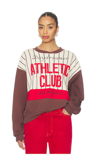 Athletic Club Colorblocked Sweatshirt in Brown Combo | Revolve Clothing (Global)