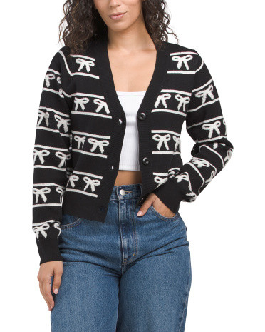 Long Sleeve Bow Cardigan | TJ Maxx