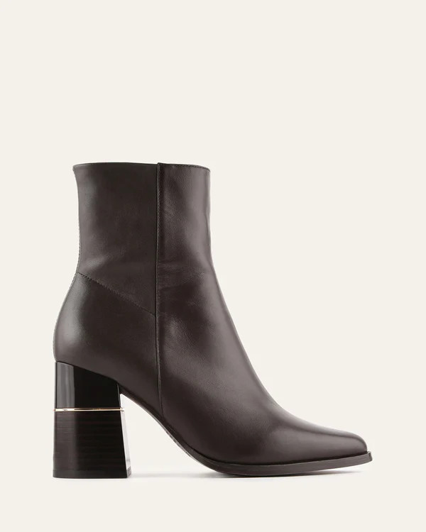 LEVI HIGH ANKLE BOOTS BITTER CHOC LEATHER | Jo Mercer (AU)