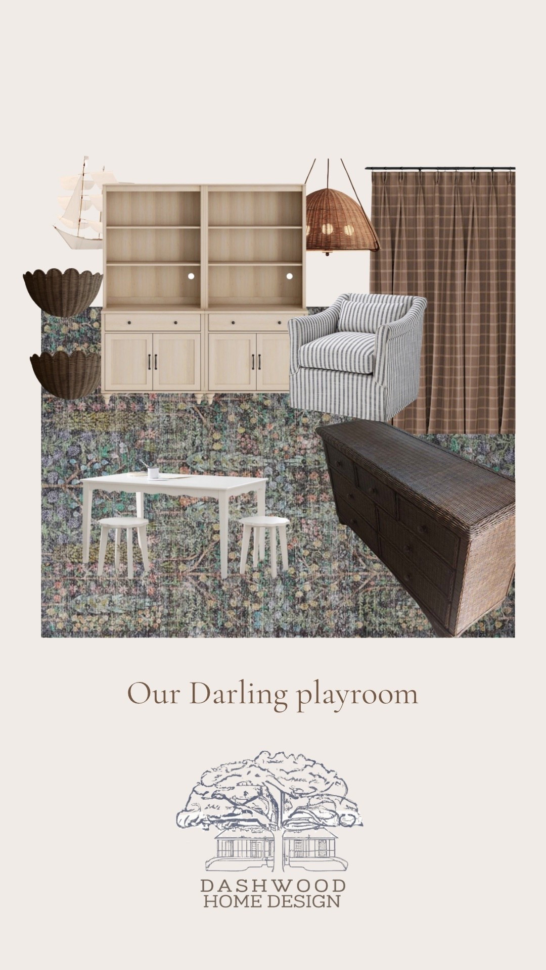 A playroom loosely based on the Darling family nursery from Peter Pan ❤️

Use code JENNI for 26% off LuxDrapes 

#LTKKids