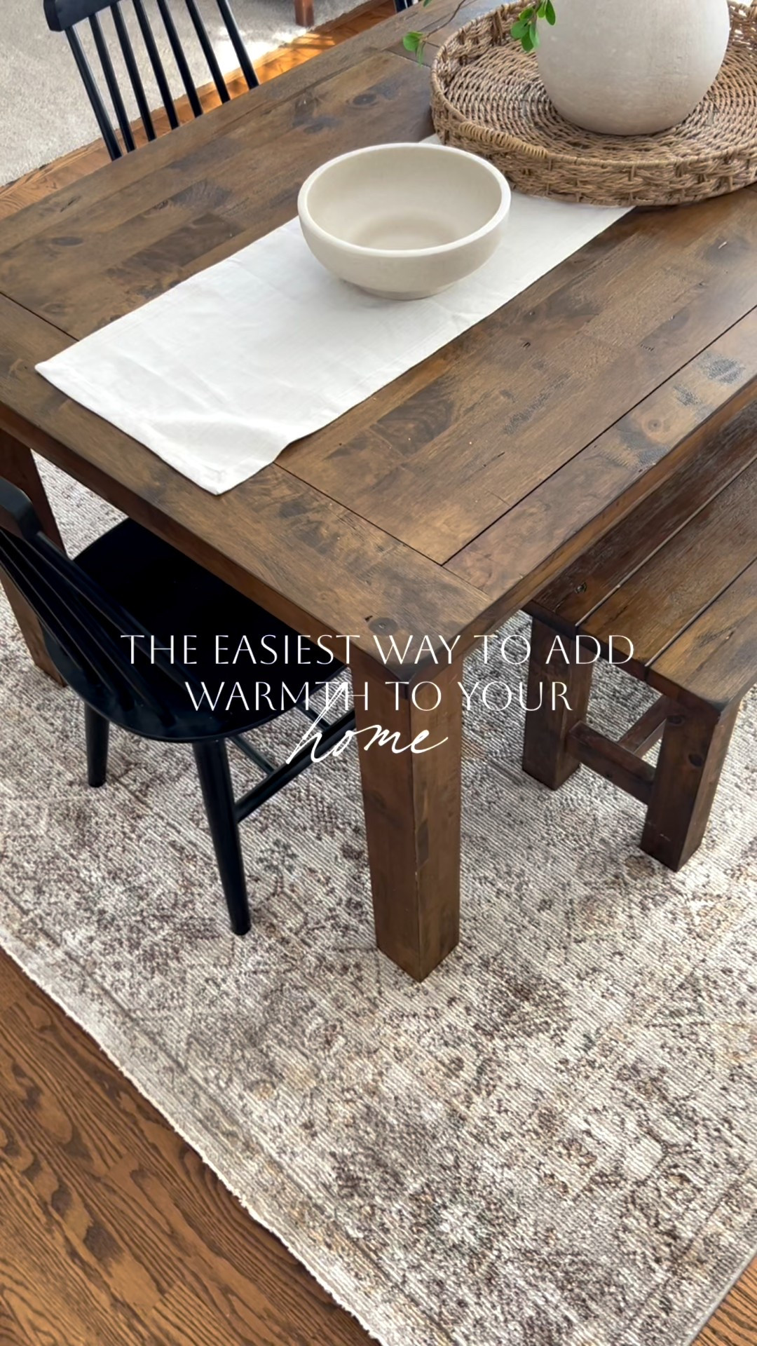 The easiest way to warm up your home: add a soft, neutral rug where you don’t expect it. 
It instantly makes our kitchen feel cozier, more lived-in, and pulled together — without changing a thing.



cozy home, warm neutral home, kitchen rug, layered home, affordable home decor, lived in home, traditional cozy style, organic modern home, family home, budget friendly decor, home inspiration, simple home upgrades, warm kitchen decor

#LTKHome #LTKSaleAlert #LTKSeasonal