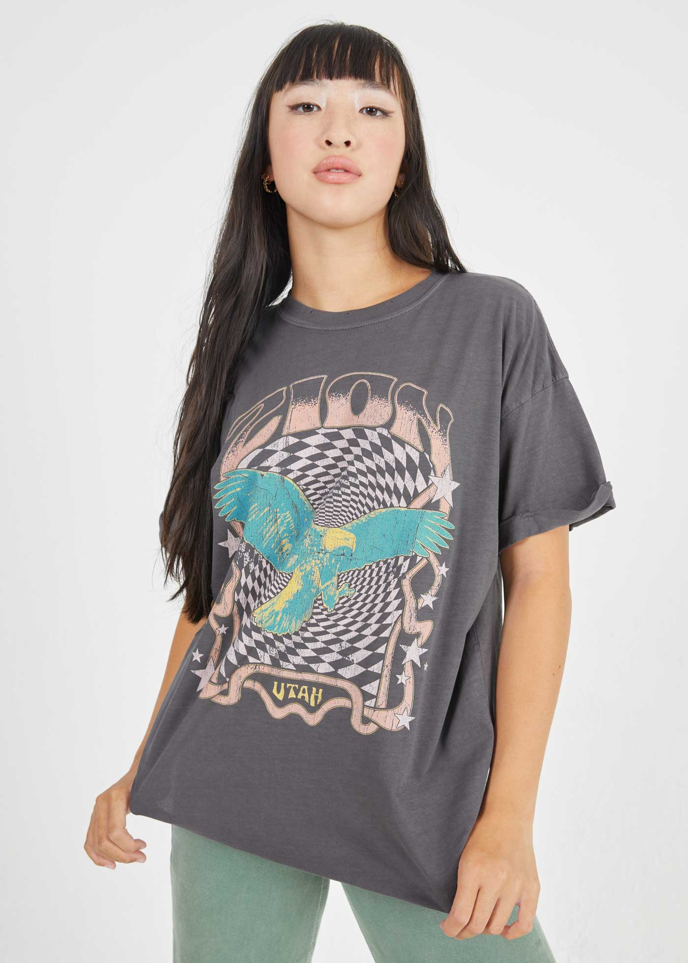 GirlDangerous: Zion Eagle Black Boyfriend Tee | Girl Dangerous