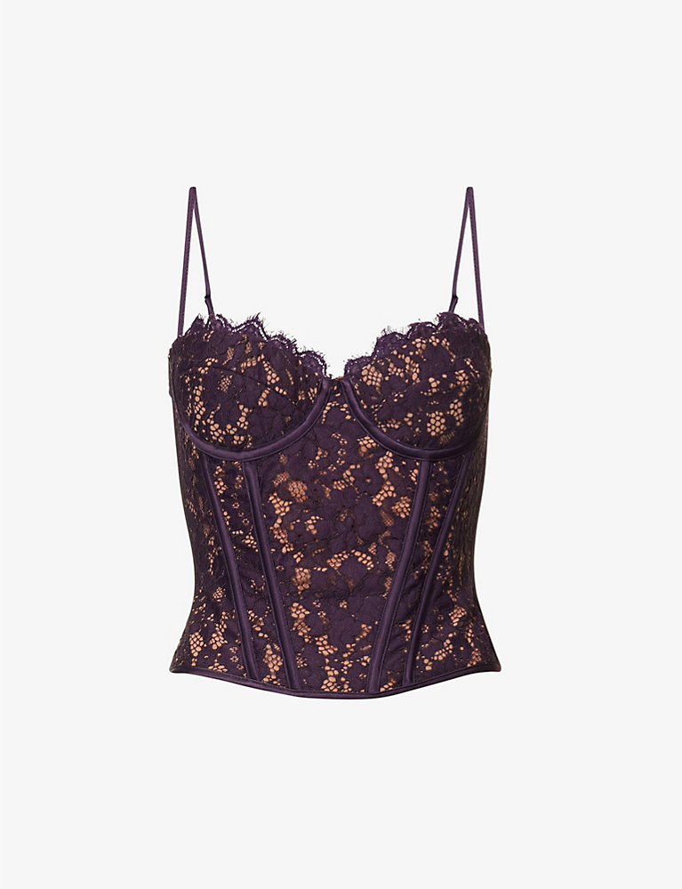 Mila underwired woven corset top | Selfridges