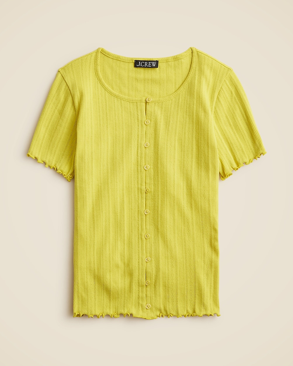 Pointelle short-sleeve knit cardigan | J. Crew US