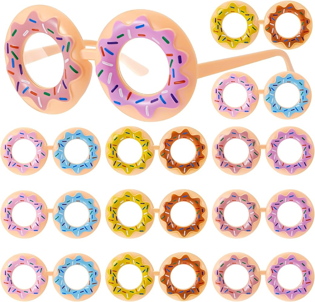 12/20 Pairs Donut Sunglasses for Kids Funny Donut Novelty Glasses for Party Decor Photo Booth Pro... | Amazon (US)