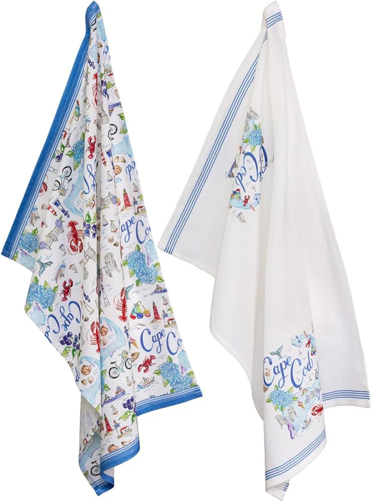 Boston International Tea Towels Rosanne Beck State Collection Set of 2 Soft & Absorbent Reusable ... | Amazon (US)