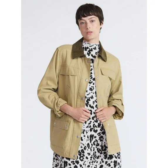 Scoop Women’s and Women’s Plus Cotton Oversized Cargo Barn Jacket, Midweight, XS-4X | Walmart (US)