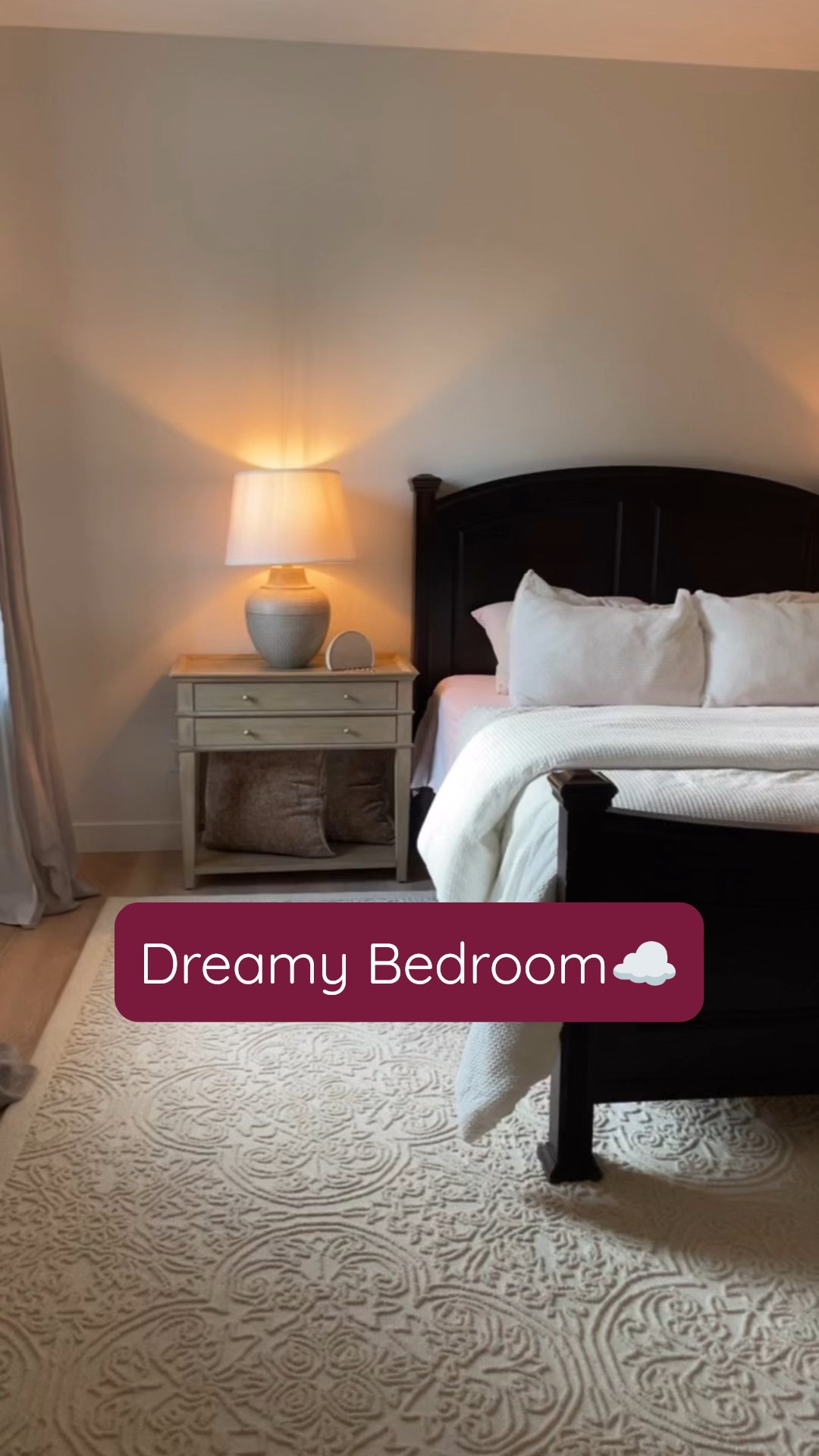 Dreamy bedroom #blackbedwhitebedding #bedroom furniture #bigbedroomlamps #108incurtains 

#LTKStyleTip #LTKHome