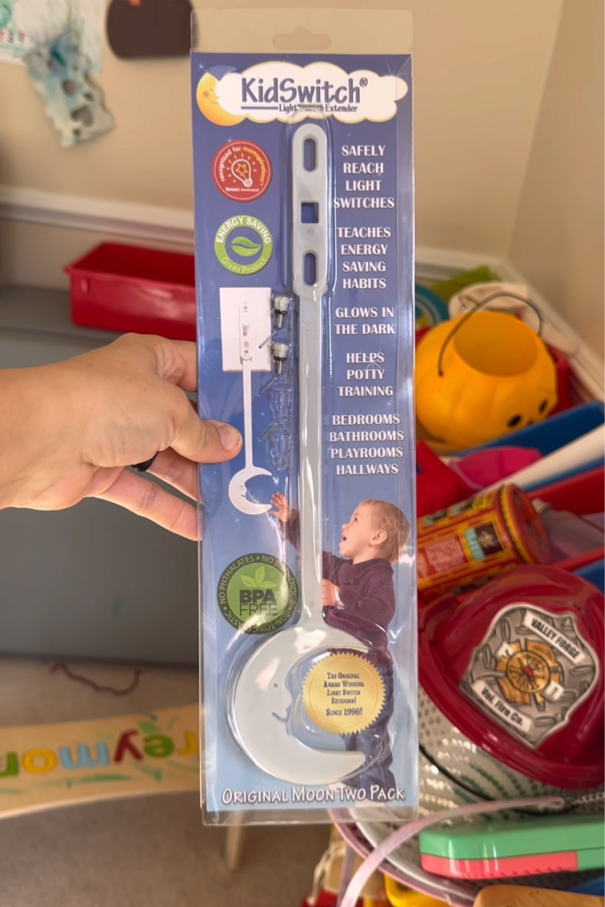 I have four of these in my house! The toy room, the kids bathroom, and both of their rooms. It has changed the game so much with their independence. Highly recommend!

Lighting, light switch, mom hacks, home hacks, Amazon find, kids, tools 



#LTKFindsUnder50 #LTKHome #LTKKids