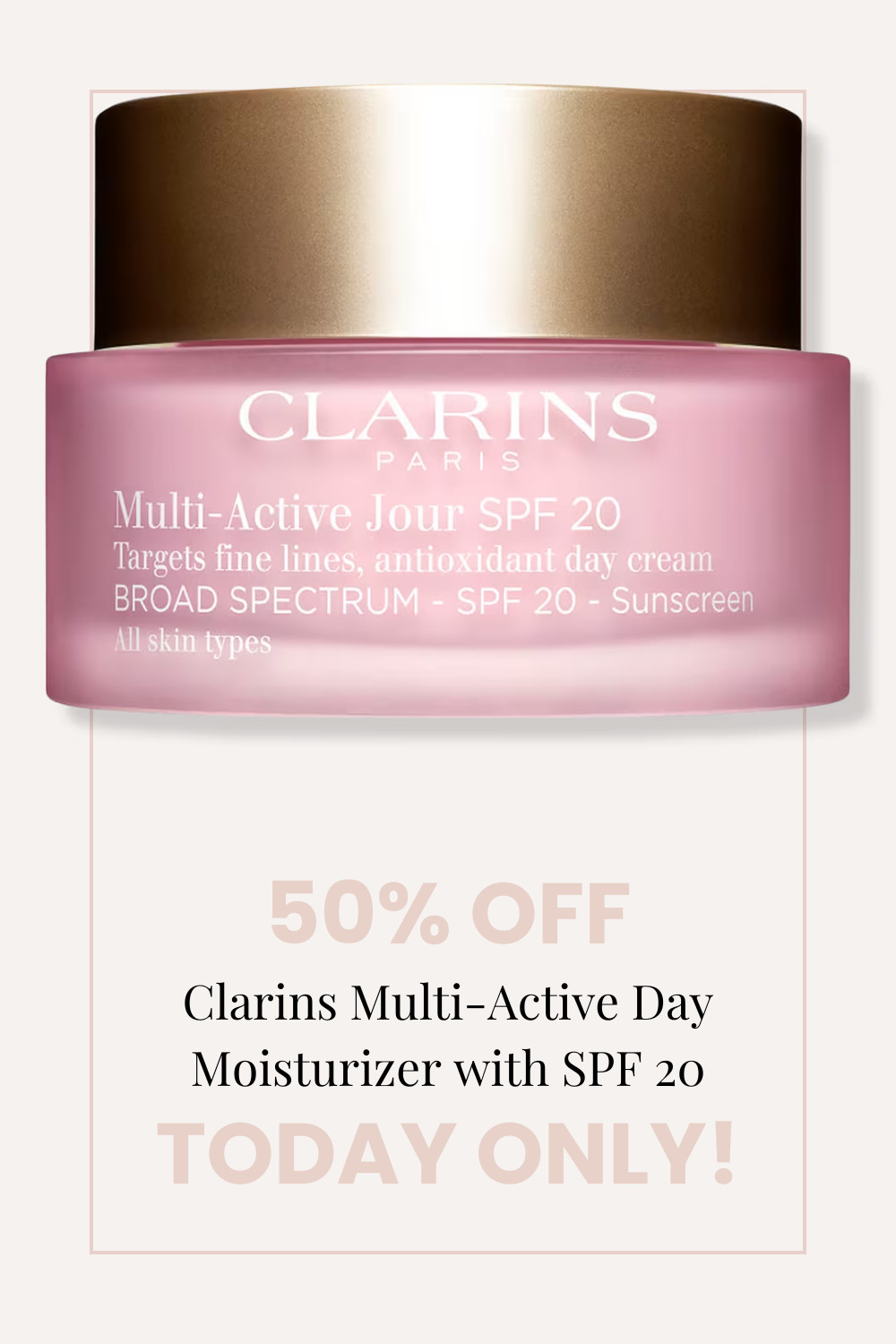 🎀 Today only! Get 50% off Clarins Multi-Active Day Moisturizer with SPF 20 during Ulta's Love Your Skin Event. 

 #LTKSaleAlert #LTKFindsUnder50 #LTKBeauty