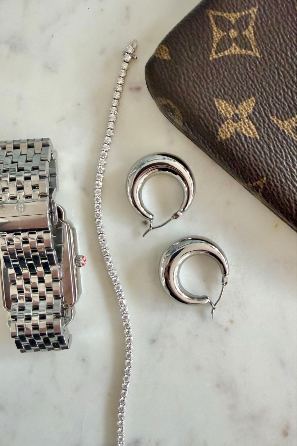 Loving these silver hoops ! They are perfect for every day and go with almost any outfit! The preview is showing gold, but if you click on the product link, it will give you the option of silver, gold, or rose gold.

@BonheurJewelry

#ad #bonheurjewelry 

#LTKgrwm #LTKootd #LTKmomlife