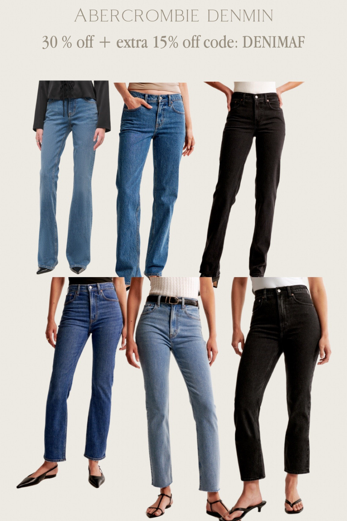 One of my favorite denim brands is on sale! 30% off all Abercrombie denim + stackable 15% off with code: DENIMAF

#LTKMostLoved #LTKSaleAlert