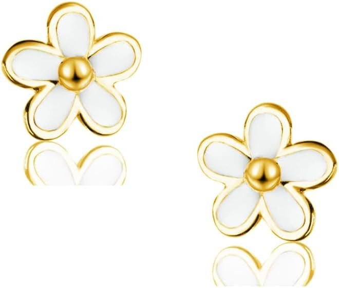 SLUYNZ Solid 925 Sterling Silver Little Daisy Earrings Studs for Women Teens Petite Flowers Studs... | Amazon (US)