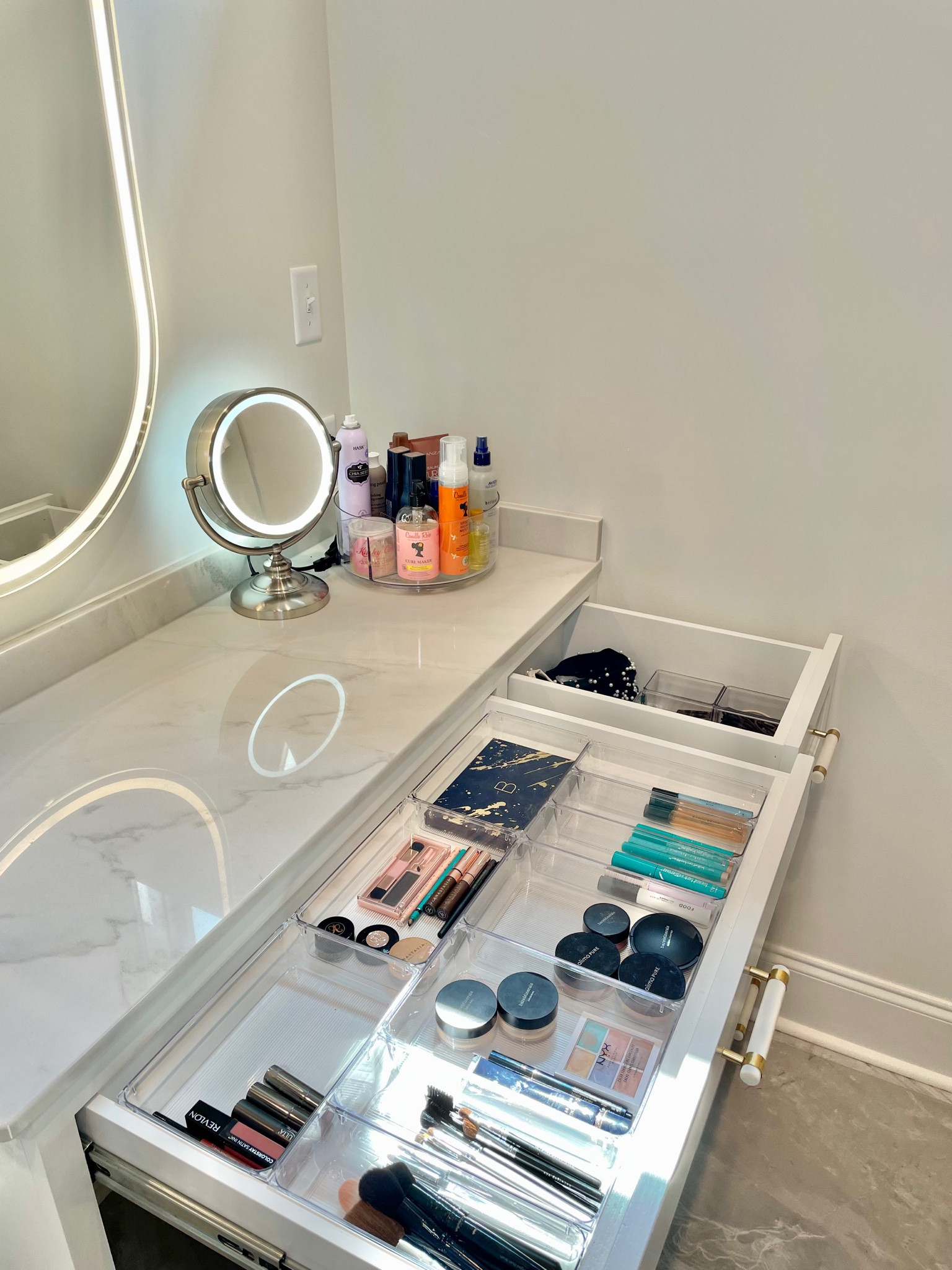 Let us help you clear your countertops and keep them that way! Using the right product in the right space is the secret to staying organized. Drawer inserts create a home for every category and turntables are perfect for taller products.

#LTKunder50 #LTKbeauty #LTKhome