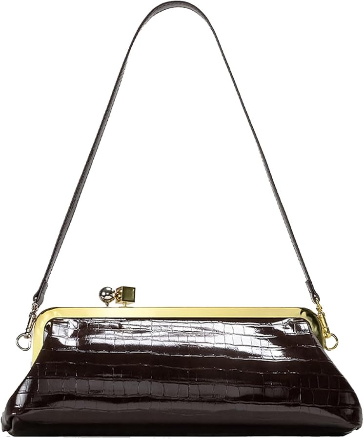 Women's Kiss Lock Purses and Handbags Vegan Leather Kisslock Shoulder Bag Kiss Clasp Clutch Purse... | Amazon (US)