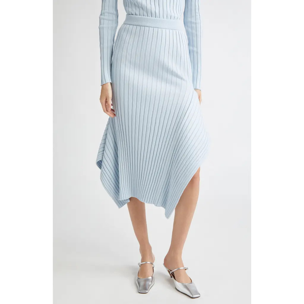 Stella McCartney Textured Knit Rib Skirt in 4210 - Light Blue at Nordstrom Rack, Size Small | Nordstrom Rack
