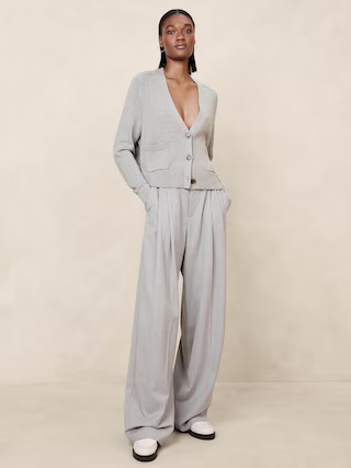 Demi Cotton-Silk CardiganProduct Selections$120.00BlackGLASS BLUEOatmeal & Black StripeLight Heat... | Banana Republic (US)