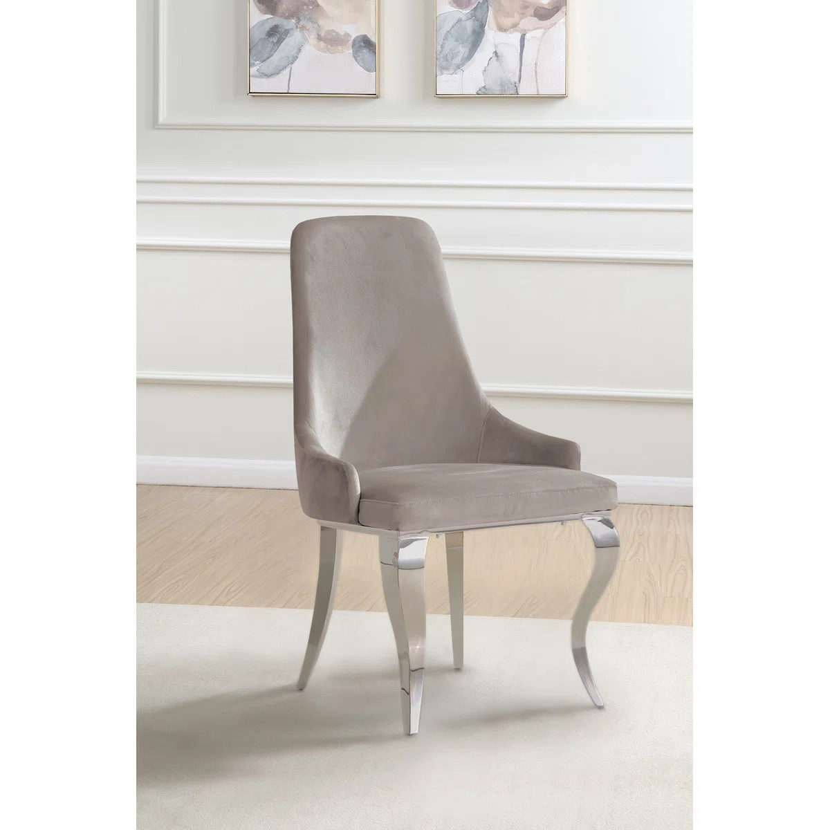 Westhampton 19.25'' H Velvet Upholstered Side Chair (Set of 2) | Wayfair North America