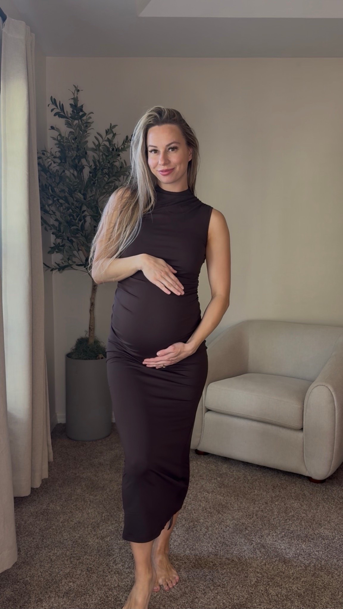 Obsesssd with the fit of this maternity dress! I love the mock neck and how stretchy it is over the bump 

#LTKmomlife #LTKBump #LTKWorkwear