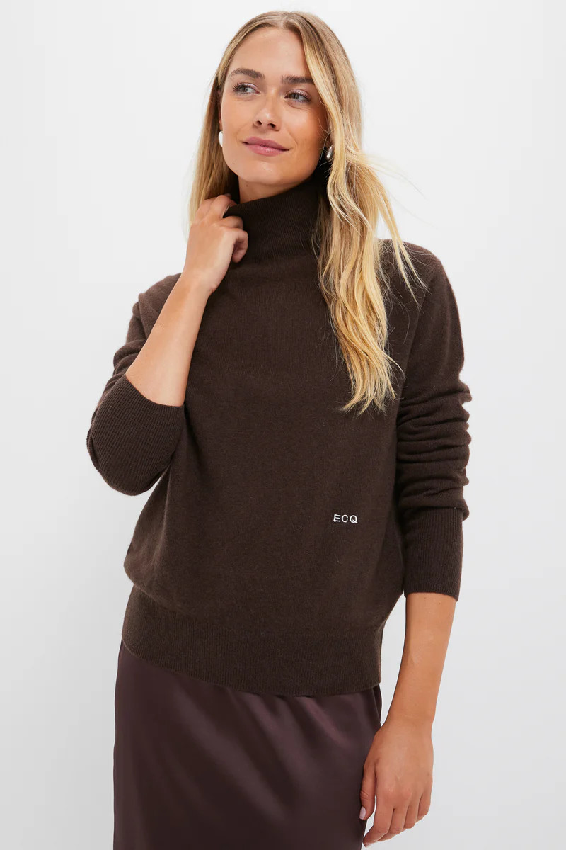 Chocolate Cashmere Turtleneck Sweater | Tuckernuck (US)