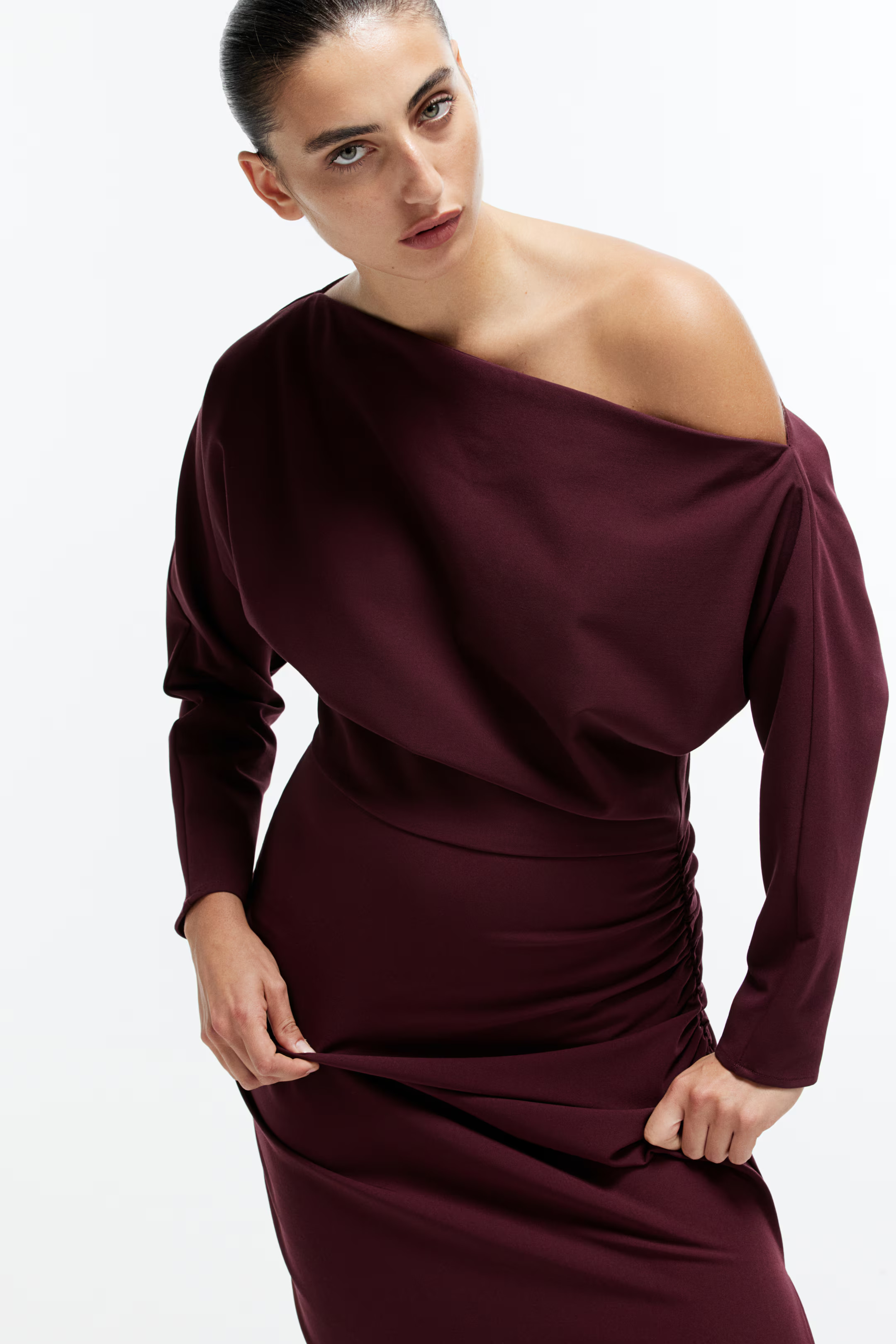 Drapiertes One-Shoulder-Kleid | H&M (DE, AT, CH, NL, FI)