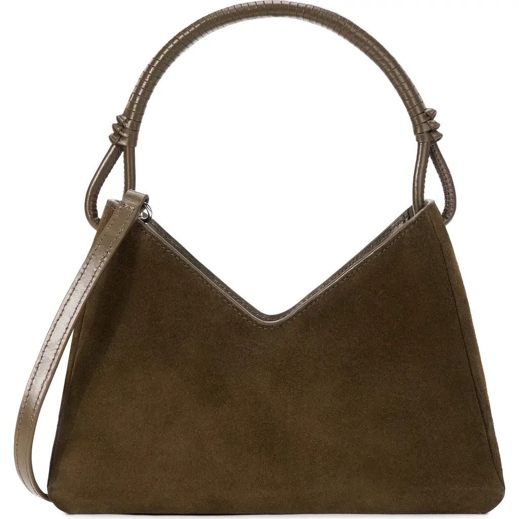 STAUD Valerie Suede Shoulder Bag in Truffle at Nordstrom | Nordstrom