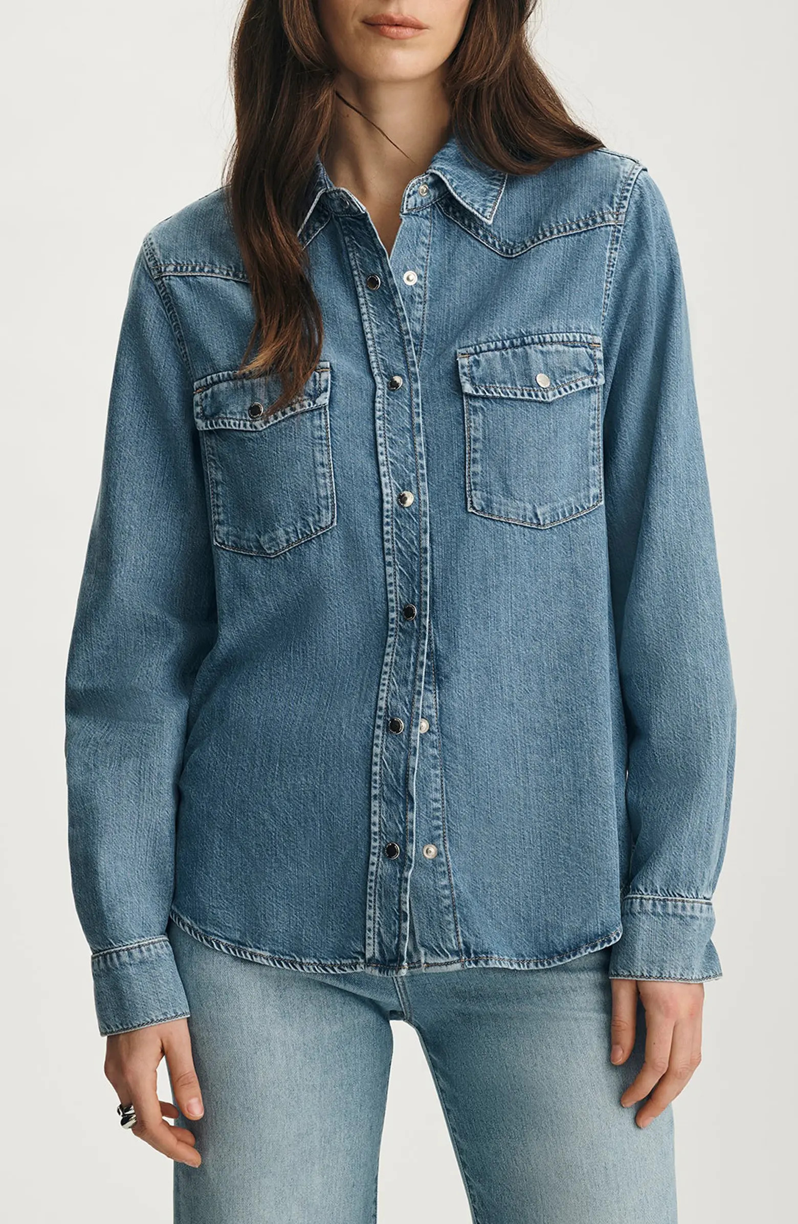 Angela Denim Western Shirt | Nordstrom