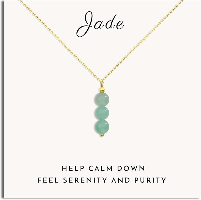 SmileBelle Crystal Necklace, Jade Necklace for Women as St Patricks Day Anniversary Birthday Gift... | Amazon (US)