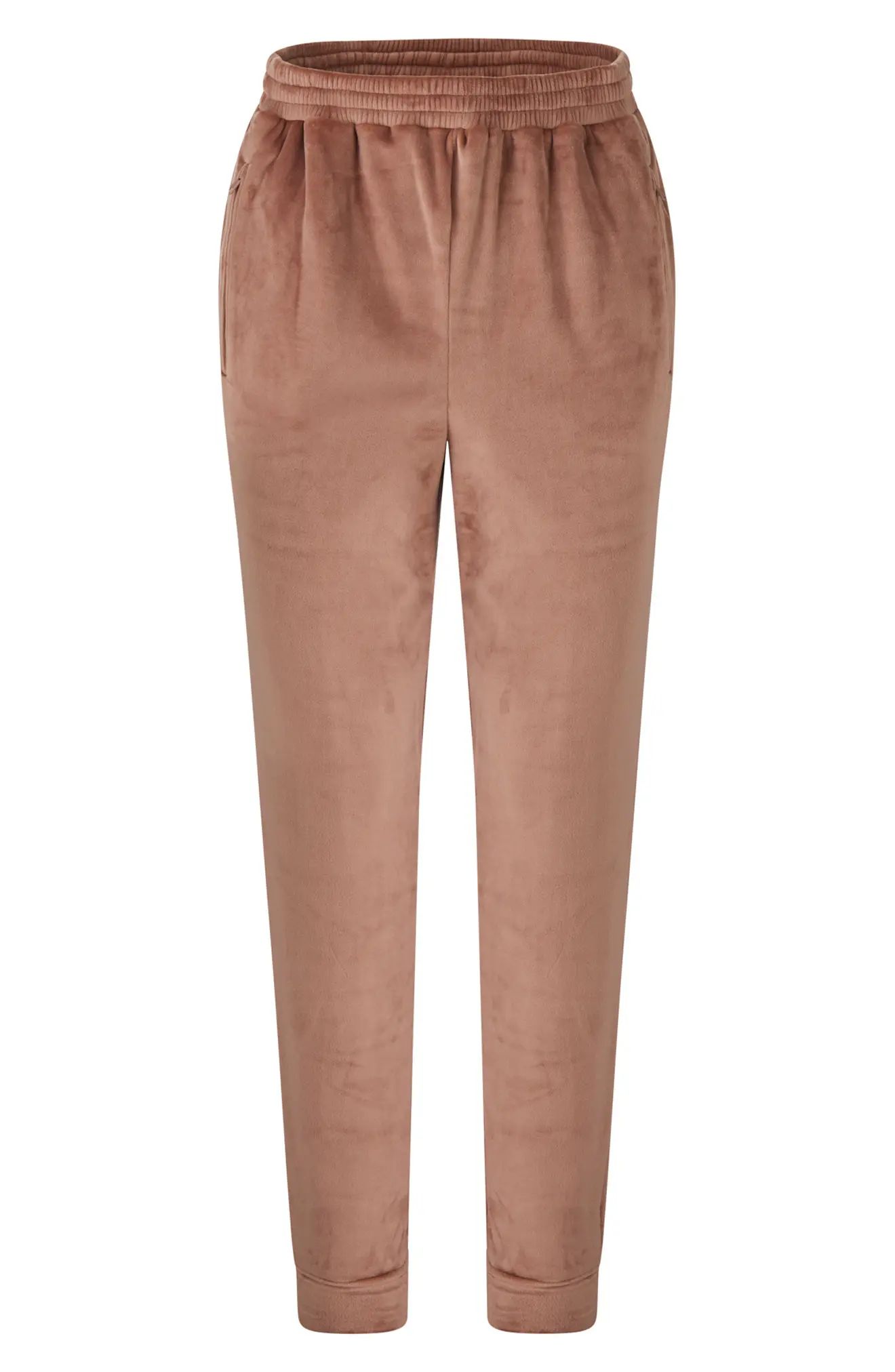 Women's Skims Velour Joggers, Size Large - Brown | Nordstrom