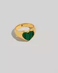 Malachite Heart Signet Ring | Madewell
