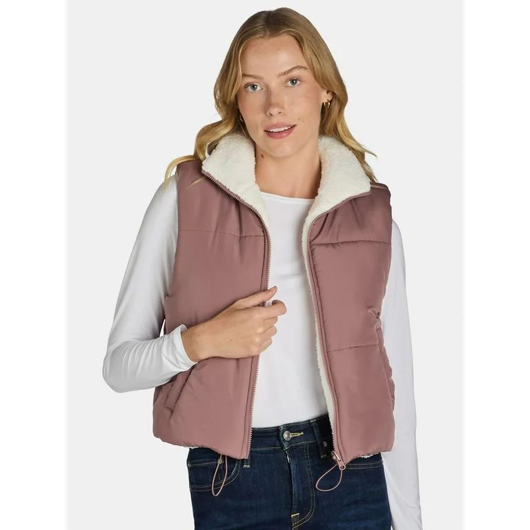 No Boundaries Reversible Vest, Women's | Walmart (US)