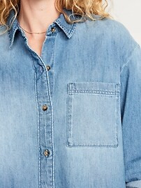 Jean Button-Down Cropped Shirt | Old Navy | Old Navy (US)