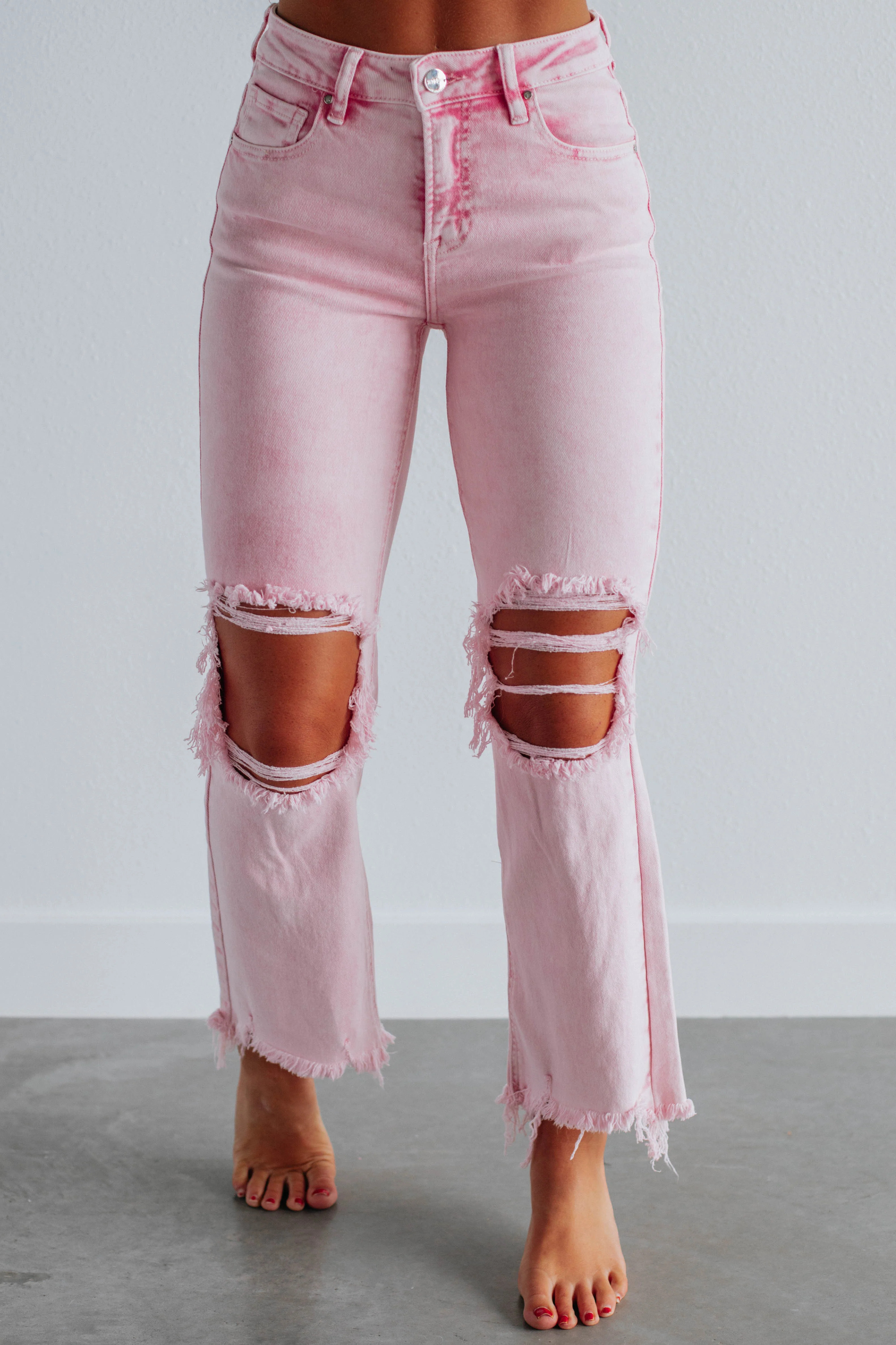 Willow Risen Jeans - Acid Pink | Wild Oak Boutique