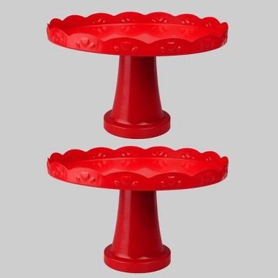 2pk  Metal Cake Stand Red - Bullseye's Playground™ | Target