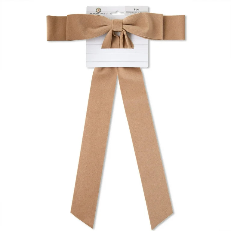 Taupe Floppy Suede Decorative Christmas Bow, 18", by My Texas House - Walmart.com | Walmart (US)